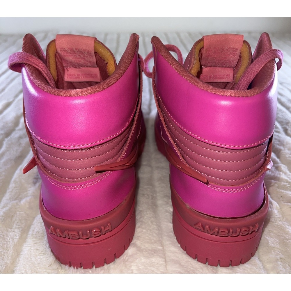 Nike Dunk High X Ambush Cosmic Fuchsia 11 Men's 12.5 Womens EUC - Picture 7 of 8